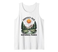 Protect Our National Parks Mountain Forest Sunset Nature Tank Top