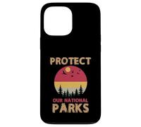 Protect Our National Parks Retro Sunset Nature Conservation Case for iPhone 13 Pro Max