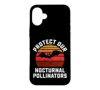 Protect Our Nocturnal Pollinators Bat Retro Halloween Bats Case for iPhone 16 Plus