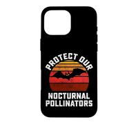 Protect Our Nocturnal Pollinators Bat Retro Halloween Bats Case for iPhone 16 Pro Max