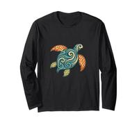 Protect Our Oceans Fractal Turtle Nature Long Sleeve T-Shirt