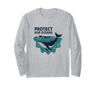 Protect Our Oceans Marine Conservation Sustainability Theme Long Sleeve T-Shirt