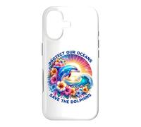 Protect Our Oceans, Save the Dolphins Eco Awareness Art Case for iPhone 17
