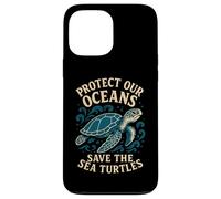 "Protect Our Oceans Save The Sea Turtles" Marine Life Animal Case for iPhone 13 Pro Max