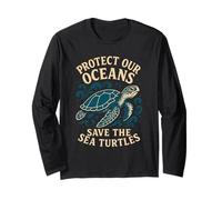 Protect Our Oceans Save The Sea Turtles Marine Life Animal Long Sleeve T-Shirt