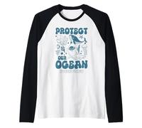 Protect Our Oceans Sea Animal, Ocean Animal, Save The Ocean Raglan Baseball Tee