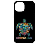 Protect Our Oceans Turtle Ocean Conservation Case for iPhone 15