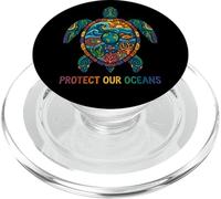 Protect Our Oceans Turtle Ocean Conservation PopSockets PopGrip for MagSafe