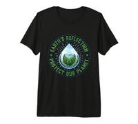 Protect Our Planet Earth Reflection Nature Conservation Des Premium T-Shirt