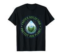Protect Our Planet Earth Reflection Nature Conservation Des T-Shirt