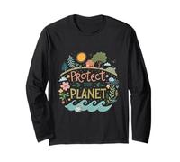 Protect Our Planet Human Rights Protest Quote Art Long Sleeve T-Shirt