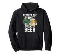 Protect Our Planet It's the Only One With Beer Save Earth Pullover Hoodie