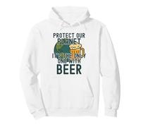 Protect Our Planet It's the Only One With Beer Save Earth Pullover Hoodie