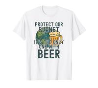 Protect Our Planet It's The Only One with Beer Save Earth T-Shirt