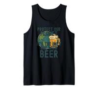 Protect Our Planet It's The Only One with Beer Save Earth Tank Top