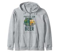 Protect Our Planet It's the Only One With Beer Save Earth Zip Hoodie
