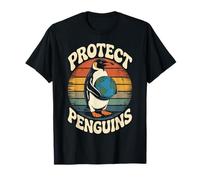 Protect Penguins Save Wildlife Holding Earth Day T-Shirt