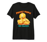 Protect People Not Politics Cute Ducklings Retro Kindness Premium T-Shirt