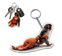 Protect Punch The Monkey Keychain, Cute Monkey Holding Plush Toy Hanging Keychain, Monkeys Punchs Keyring Ornament (style 1)