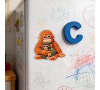 Protect Punch The Monkey Refrigerator Magnets,Monkey Holding Plush Toy Magnets Stickers,PunchMonkey Plush Refrigerator Magnet-s,Cute Baby MonkeyMagnets Sticker for Refrigerators,Desks,Cabinets