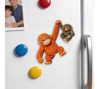 Protect Punch The Monkey Refrigerator Magnets,Monkey Holding Plush Toy Magnets Stickers,PunchMonkey Plush Refrigerator Magnet-s,Cute Baby MonkeyMagnets Sticker for Refrigerators,Desks,Cabinets