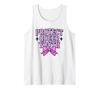 Protect Queer Youth Bold Varsity Bow Design Tank Top