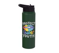 Protect Queer Youth Stainless Steel Insulated Water Bottle