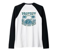 Protect Sea Turtles Our Oceans Marine Life Save The Ocean Raglan Baseball Tee