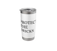 Protect The Bricks Trans Pride Support Empowerment Statement Stainless Steel Insulated Tumbler