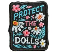 Protect The Dolls Patch Trans Rights LGBTQ Equality Human Rights Embroidered Patches Iron On Embroidery Patch for Caps, Backpacks, Jackets, Uniform DIY PVC Patches Gifts 3 Inches