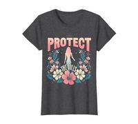 Protect The Dolls Trans Women Transgender Visibility T-Shirt, Women, Dark Heather Grey, Medium