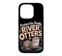 Protect the Floofy River Otters Otter Case for iPhone 14 Pro