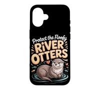 Protect the Floofy River Otters Otter Case for iPhone 16