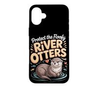 Protect the Floofy River Otters Otter Case for iPhone 16 Plus