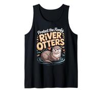 Protect the Floofy River Otters Otter Tank Top