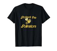 Protect the Pollinators Illustration Monarch Butterfly Value Graphic T-Shirt, Men, Black, S