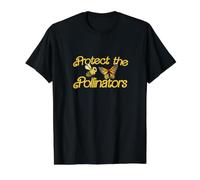 Protect the Pollinators Illustration Value Graphic T-Shirt, Men, Black, S