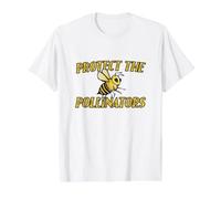 Protect the Pollinators Illustration Value Graphic T-Shirt, Men, White, XL