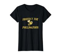 Protect the Pollinators Illustration Value Graphic T-Shirt, Women, Black, XS
