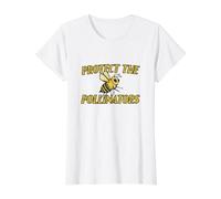Protect the Pollinators Illustration Value Graphic T-Shirt, Women, White, XS