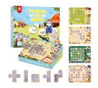 Protect the Sheep Logic puzzle Game-Engaging STEM Toys for Kids 3-12|60 sets of question card challenges|Brain Teaser puzzles kids Game|Enhances Reasoning & Planning Skills|Travel Game & Birthday Gift