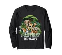Protect The Wildlife Save Animals Environmental Awareness Long Sleeve T-Shirt