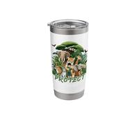 Protect The Wildlife Save Animals Environmental Awareness Stainless Steel Insulated Tumbler