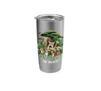 Protect The Wildlife Save Animals Environmental Awareness Stainless Steel Insulated Tumbler