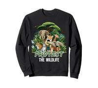 Protect the Wildlife Save Animals Environmental Awareness Sweatshirt