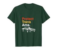 Protect Trans AMS - Funny Trans Am Tee Design for Men T-Shirt, Men, Dark Green, Large