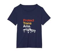 Protect Trans AMS - Funny Trans Am Tee Design for Men T-Shirt, Women's Plus, Navy Blue, 5X