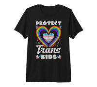 Protect Trans Kids, Transgender Heart, LGBT Pride Premium T-Shirt