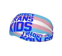 Protect Trans Kids Transgender Pride Month Headbands Sports Sweatband Athletic Exercise Bands Turban Hair Head For Men Women Yoga Fitness