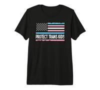 Protect Trans Kids US Flag LGBT Support LGBT Pride Premium T-Shirt